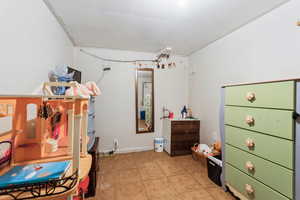 View of tiled bedroom