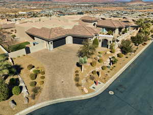 Aerial view front drive