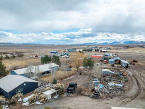 Drone / aerial view with a mountain view