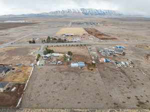 Drone / aerial view featuring a mountain view