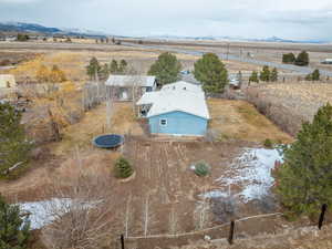 Bird's eye view with a rural view and a mountain view