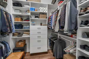 Walk in closet with Custom Built-Ins