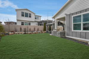 View of yard with a gazebo