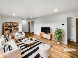 Living room featuring hardwood / wood-style floors