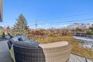 Exterior space with a mountain view