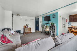 View of carpeted living room