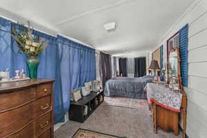 Bedroom with carpet floors