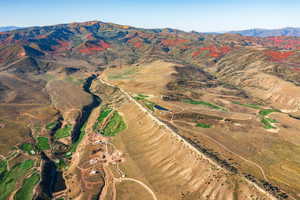 Bird's eye view featuring a mountain view