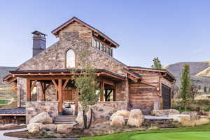 View of front facade featuring a mountain view