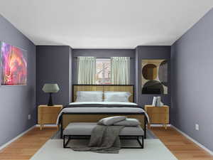 Bedroom featuring light hardwood / wood-style floors