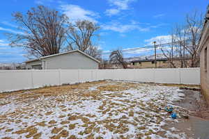 View of snowy yard