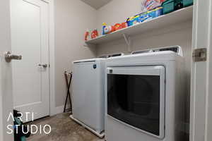 Clothes washing area