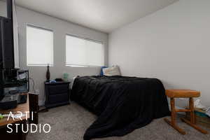 View of carpeted bedroom