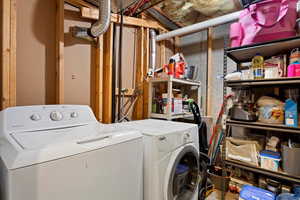 Laundry area with washer and dryer