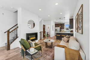 Living room featuring light hardwood / wood-style floors