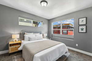 View of carpeted bedroom