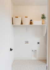 Laundry room featuring hookup for a washing machine and electric dryer hookup