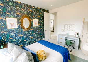 View of carpeted bedroom