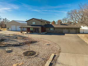 View of front of house featuring a garage