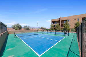 View of tennis court