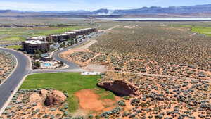 Bird's eye view featuring a mountain view