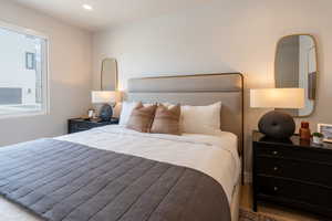 Bedroom featuring hardwood / wood-style floors