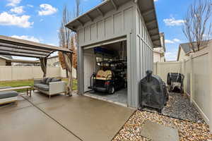 View of outbuilding