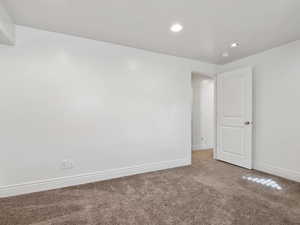 View of carpeted empty room