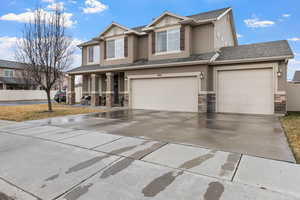 View of front of house featuring a garage