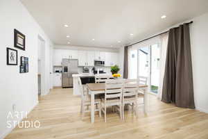 Dining room featuring light hardwood / wood-style floors