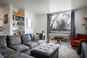 View of carpeted living room