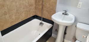 Full bath with toilet