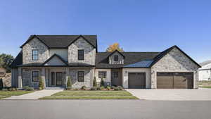 View of front facade with a garage