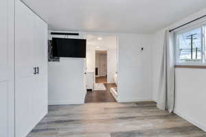 Interior space featuring light wood-type flooring