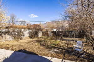 View of yard featuring a mountain view