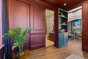 Interior space featuring light hardwood / wood-style floors