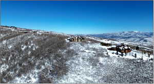 Exterior space featuring a mountain view