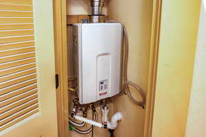 Primary bath instant water heater closet
