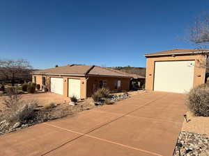 View of front facade with a garage