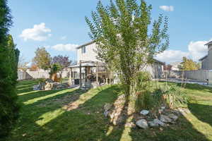 View of yard featuring a gazebo