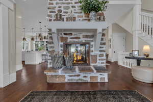 Entry Way/Grand Double-Sided Fireplace