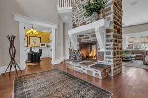 Entry Way/Grand Double-Sided Fireplace