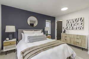 View of carpeted bedroom