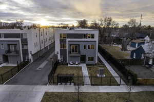 View of back house at dusk