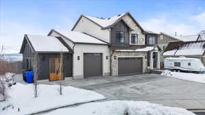 Modern farmhouse with a garage