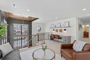 View of carpeted living room