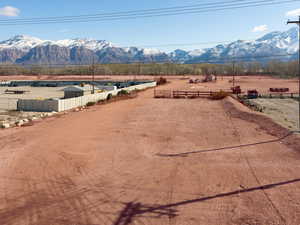 View of mountain feature with a rural view