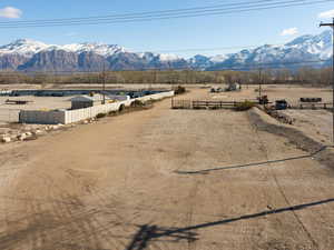 View of mountain feature with a rural view