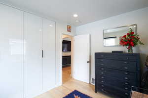 Bedroom featuring light hardwood / wood-style floors