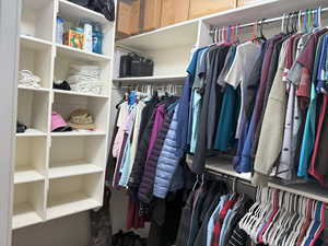 View of spacious closet